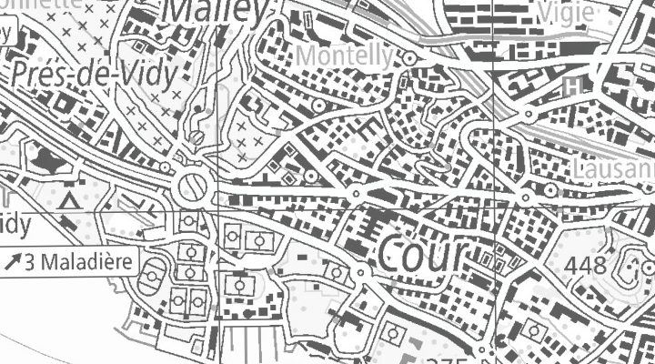 Kartenausschnitt: Avenue de Cour 135, 1007 Lausanne