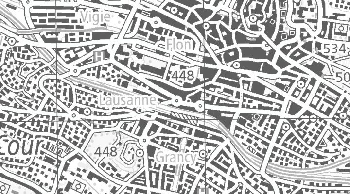 Kartenausschnitt: Place de la Gare 12, 1003 Lausanne