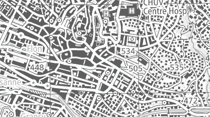 Kartenausschnitt: Rue Langallerie 11, 1003 Lausanne