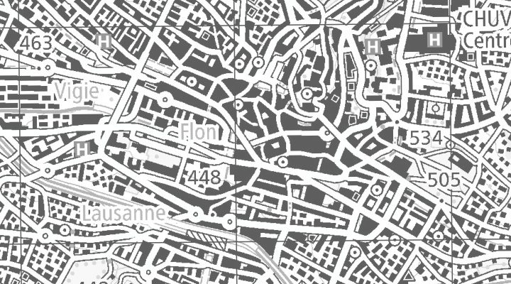 Kartenausschnitt: 1003 Lausanne