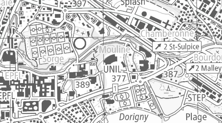 Kartenausschnitt: Dorigny, 1015 Lausanne (und Homeoffice)