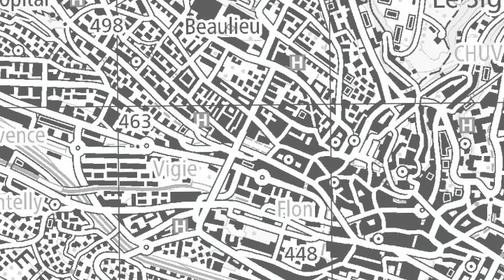 Kartenausschnitt: Place Chauderon 16, 1003 Lausanne