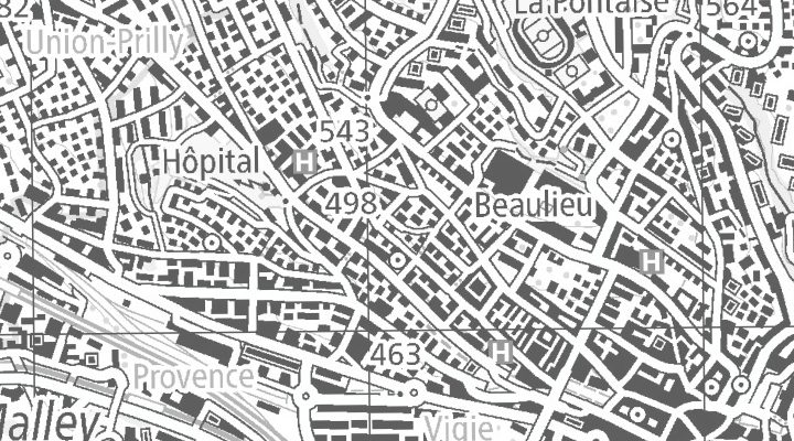 Kartenausschnitt: 1004 Lausanne