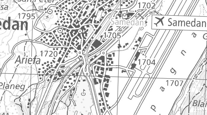Kartenausschnitt: Cho d'Punt 4, 7503 Samedan