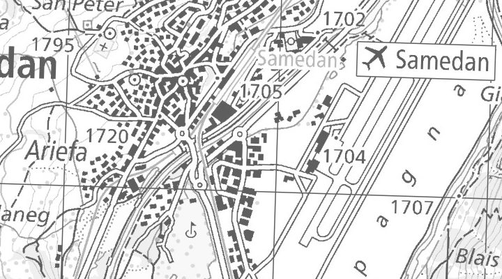 Kartenausschnitt: Cho d'Punt 7, 7503 Samedan