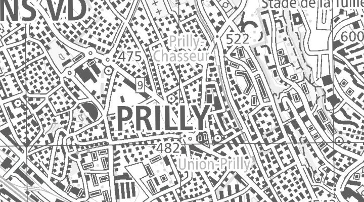 Kartenausschnitt: 1008 Prilly