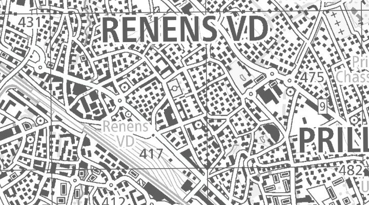 Kartenausschnitt: 1020 Renens