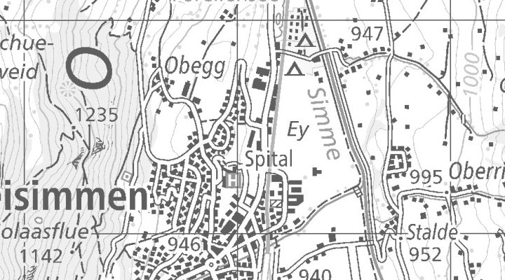 Kartenausschnitt: Thunstrasse 29, 3770 Zweisimmen