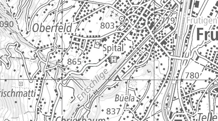 Kartenausschnitt: Adelbodenstrasse 27, 3714 Frutigen