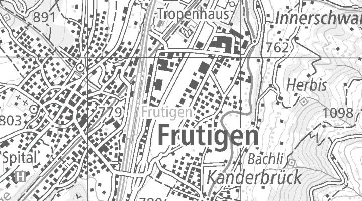 Kartenausschnitt: Christoph-Kunz Olympiastr 12, 3714 Frutigen
