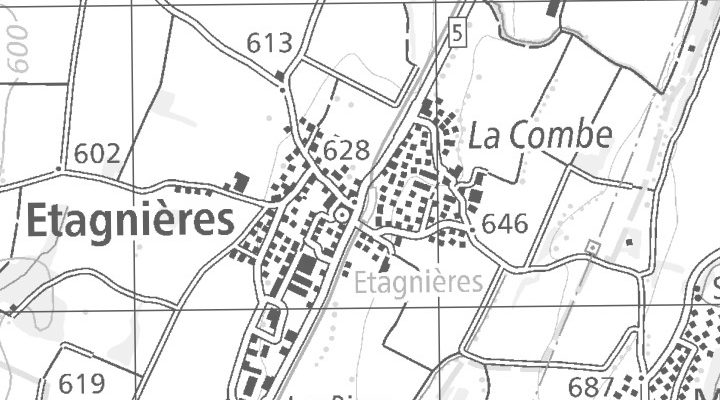 Kartenausschnitt: En Rambuz 1, 1037 Etagnières