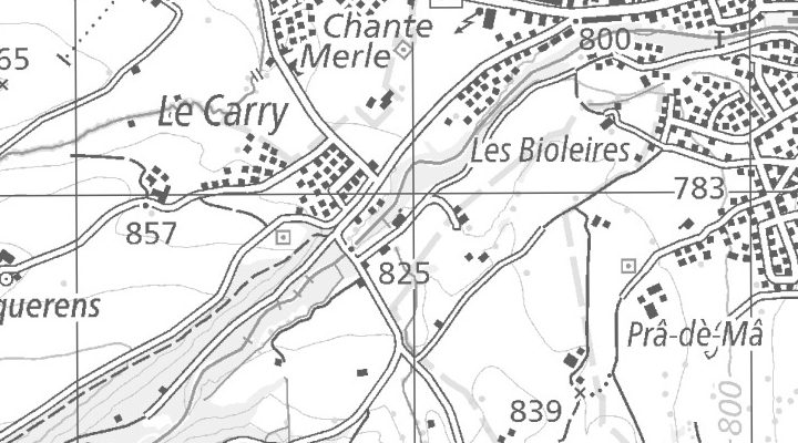 Kartenausschnitt: Chemin du Botsérin 21, 1635 Bulle