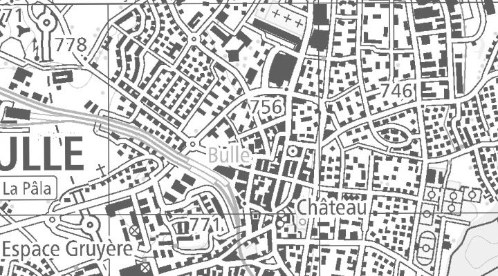 Kartenausschnitt: Rte de Glion 111, 1630 Bulle