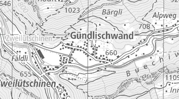Kartenausschnitt: 3815 Gündlischwand