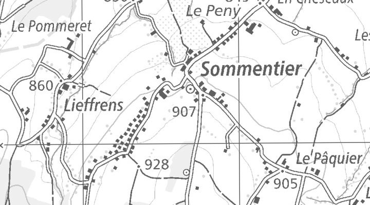 Kartenausschnitt: 1688 Fribourg, Lausanne, Genève (Westschweiz)