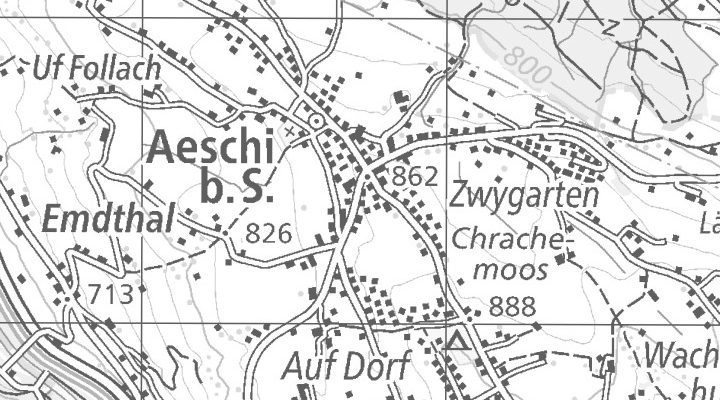 Kartenausschnitt: Mülenenstrasse 7, 3703 Aeschi bei Spiez