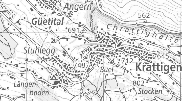 Kartenausschnitt: Dorfstrasse 9, 3704 Krattigen