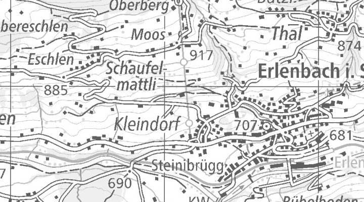 Kartenausschnitt: Bahnhofstrasse 179b, 3762 Erlenbach im Simmental