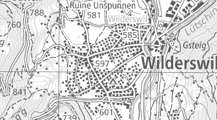 Kartenausschnitt: Oberdorfstrasse 3, 3812 Wilderswil-Interlaken