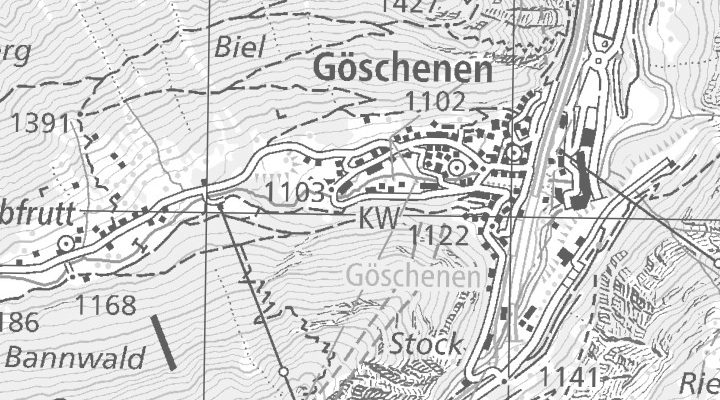 Kartenausschnitt: 6487 Göschenen