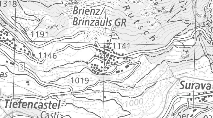 Kartenausschnitt: 3855 Brienz