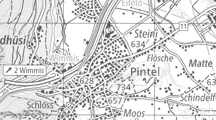 Kartenausschnitt: 3752 Wimmis