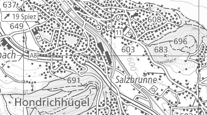 Kartenausschnitt: Krattigstrasse 1A, 3700 Spiez
