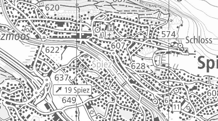 Kartenausschnitt: Bahnhofstrasse 10, 3700 Spiez