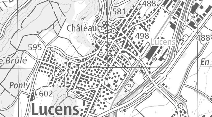 Kartenausschnitt: 1522 Lucens