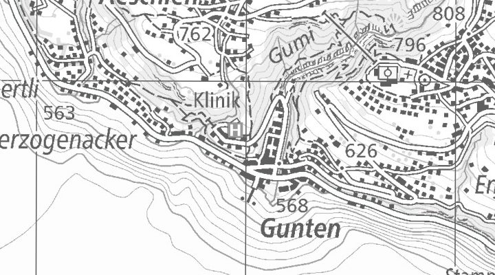 Kartenausschnitt: Seestrasse 90, 3654 Gunten