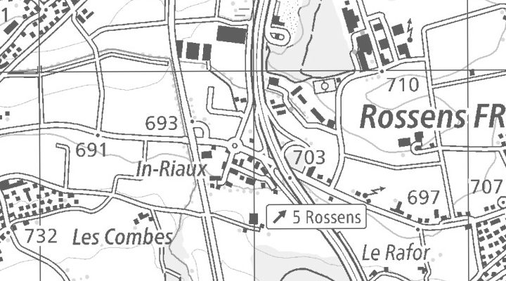 Kartenausschnitt: Chem. De la Longivue 83, 1728 Rossens