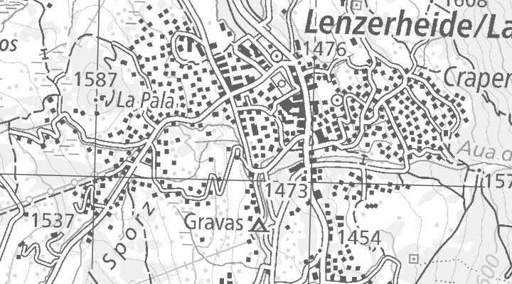 Kartenausschnitt: Voa Sporz 8, 7078 Lenzerheide