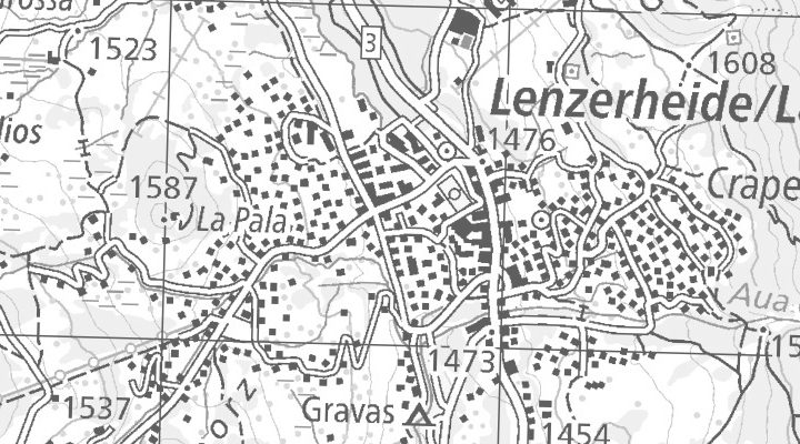 Kartenausschnitt: 7077 Valbella-Lenzerheide