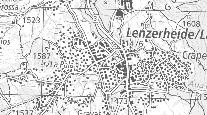 Kartenausschnitt: Voa Sporz 8, 7078 Lenzerheide