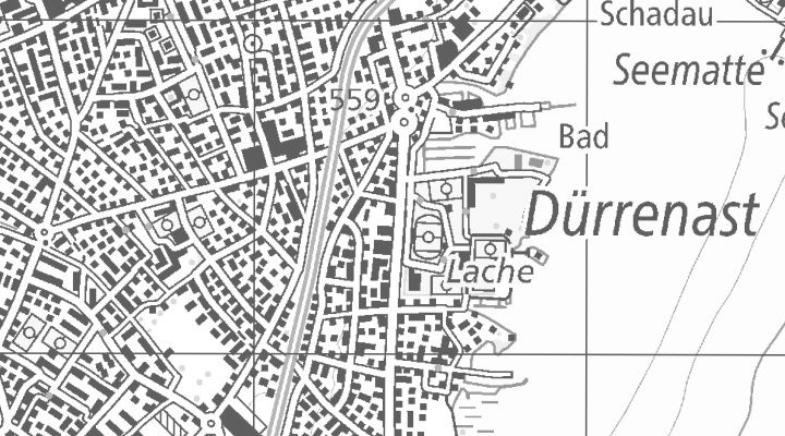 Kartenausschnitt: Gwattstrasse 16, 3604 Thun