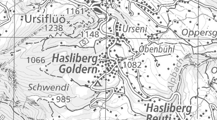 Kartenausschnitt: Gmeindi 318B, 6085 Hasliberg Goldern