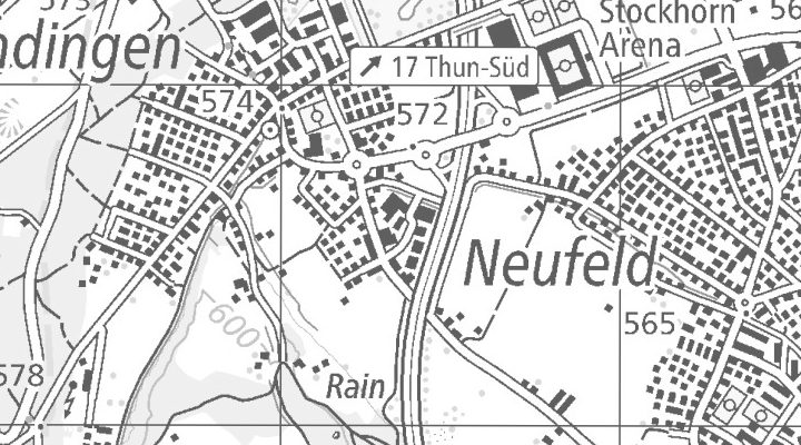 Kartenausschnitt: Bierigutstrasse 9, 3608 Thun
