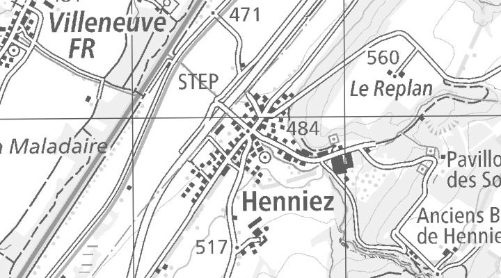 Kartenausschnitt: 1525 Henniez