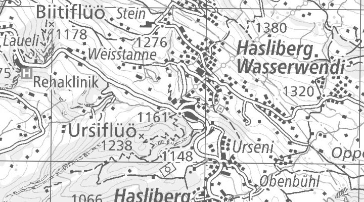 Kartenausschnitt: Twing 365L, 6084 Hasliberg Wasserwendi