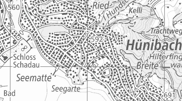 Kartenausschnitt: Riedstrasse 24, 3626 Hünibach