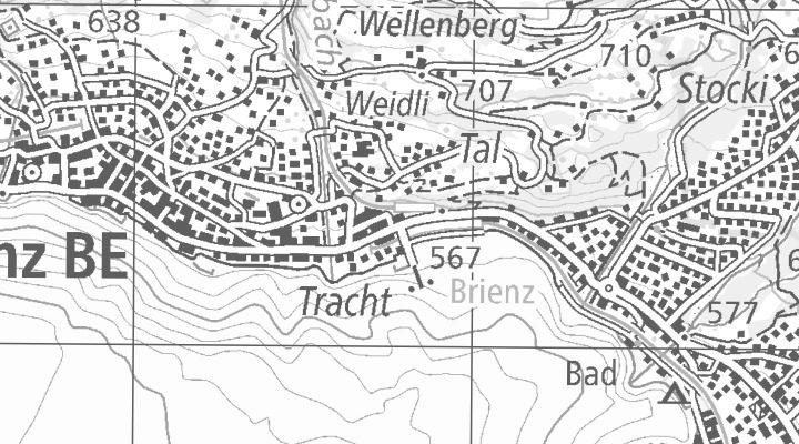 Kartenausschnitt: Hauptstrasse 143, 3855 Brienz