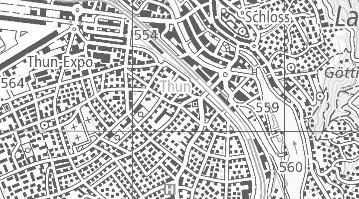 Kartenausschnitt: Aarestrasse 28, 3600 BE Thun