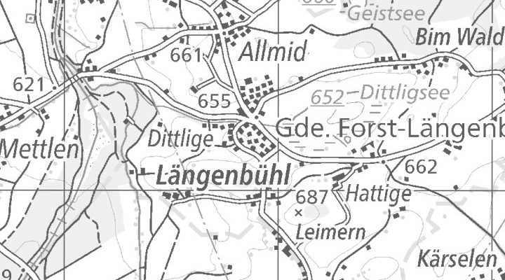 Kartenausschnitt: Hatte 5, 3636 Längenbühl