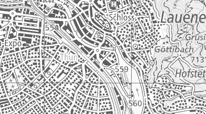 Kartenausschnitt: Schulhausstrasse 4, 3600 Thun