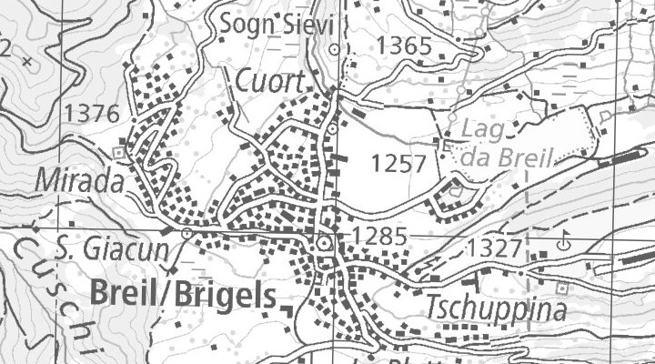 Kartenausschnitt: Via Plaun Rueun 4, 7165 Breil/Brigels