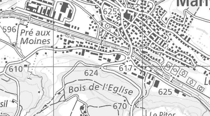 Kartenausschnitt: Route de Chésalles 13, 1723 Marly