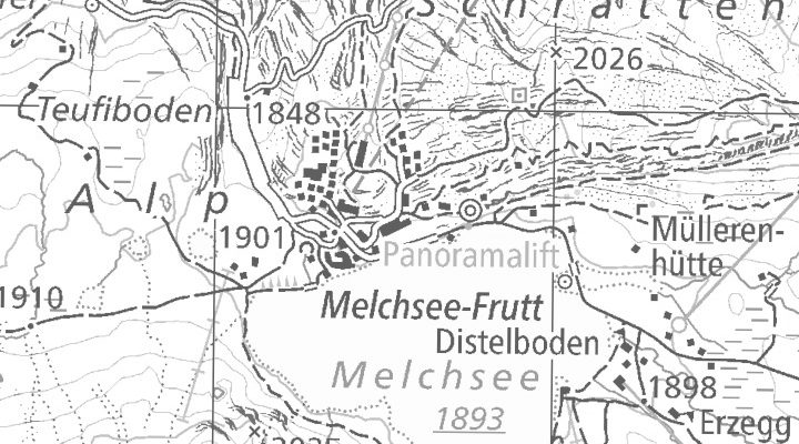 Kartenausschnitt: Frutt 9, 6068 Melchsee-Frutt
