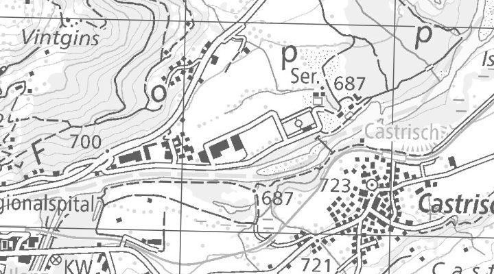 Kartenausschnitt: Via Isla 53, 7151 Schluein