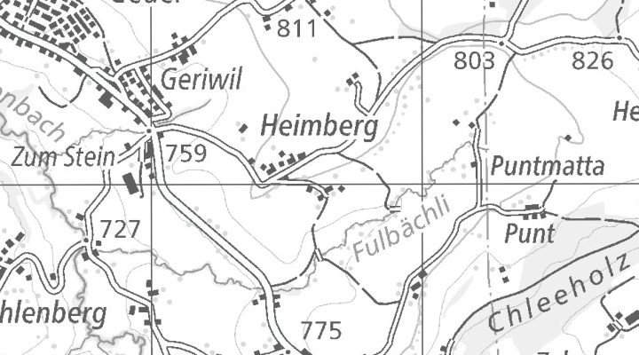 Kartenausschnitt: 3627 Heimberg