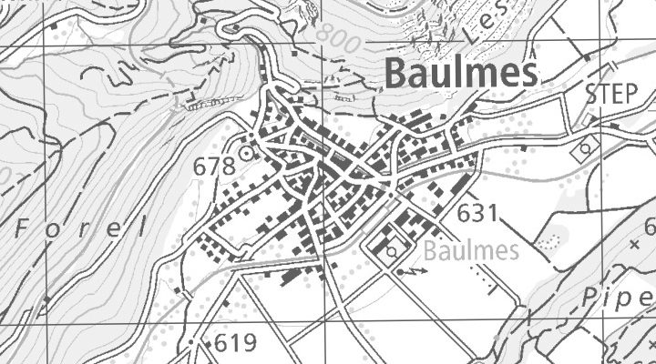 Kartenausschnitt: Chemin du Contornet 18b, 1446 Baulmes